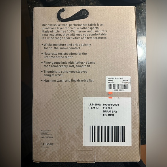 NIB L.L. Bean Women's Cresta Wool Base Layer ~ XS in Bram Berry 🍇 - Picture 9 of 10